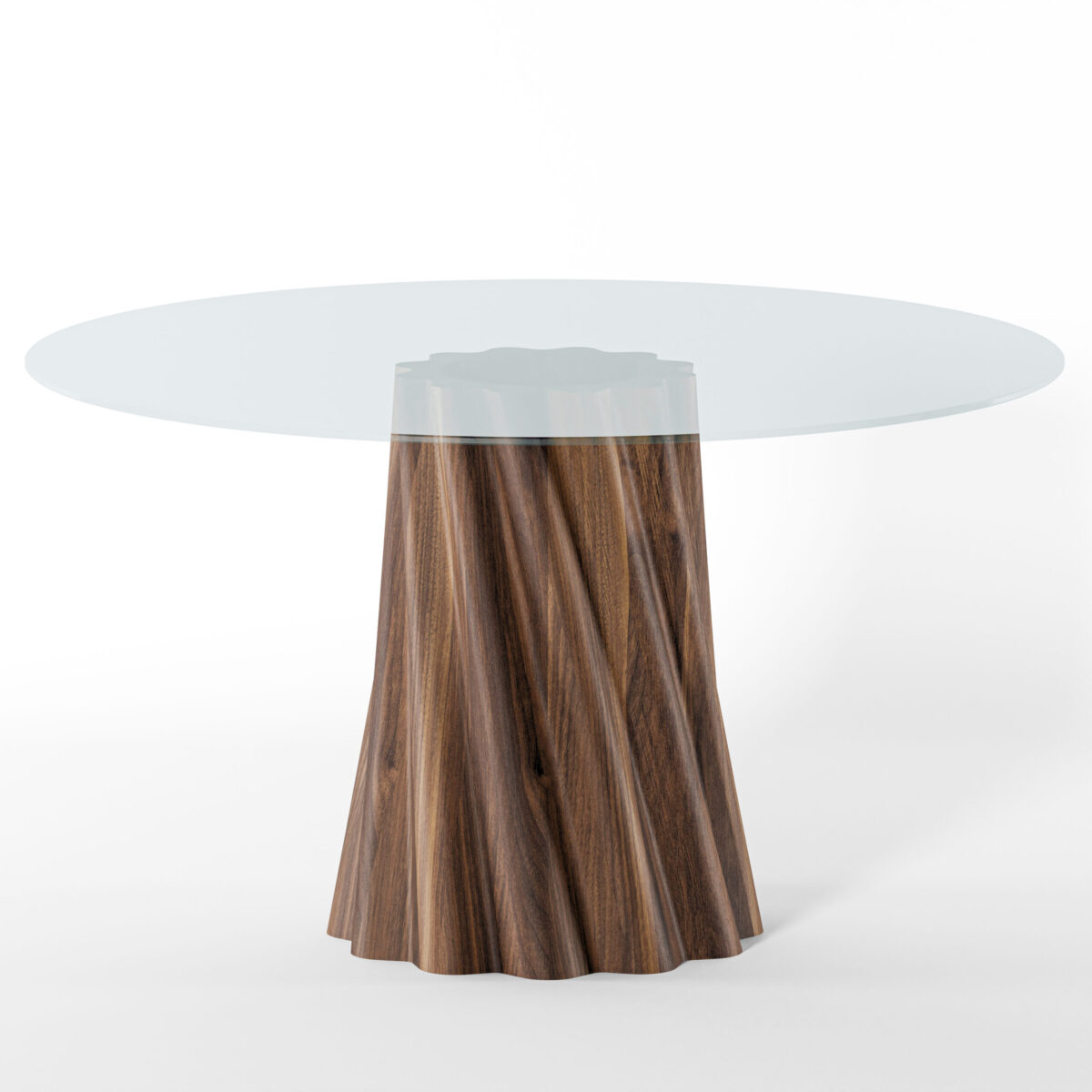 Helix Pedestal Table Walnut