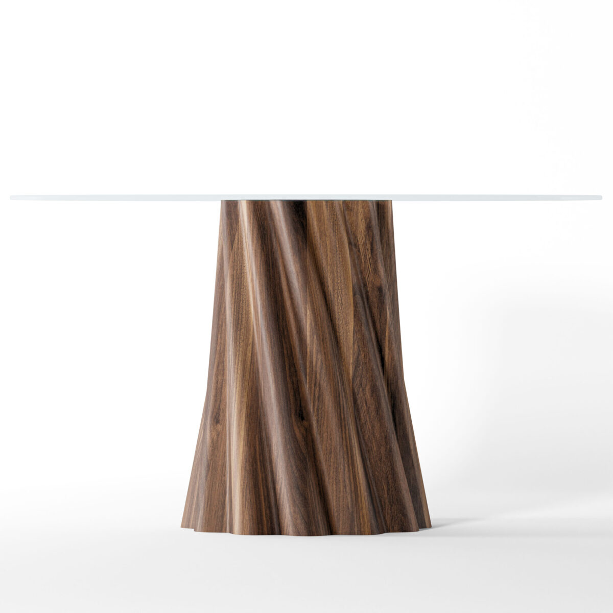 Helix Pedestal Table Walnut - Image 3